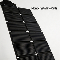 Panneau solaire portable pliable OEM D200W monocristallin 36 cellules, gris, 22% d'efficacité, pour le camping et les camping-cars