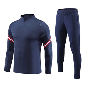 高品质男士足球训练慢跑服定制批发新季足球球衣套装自动裁剪技术 - Product Image 2