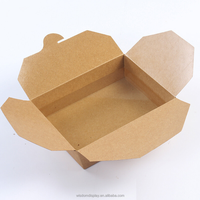 Lonchera Cuadrada de Papel Kraft Reutilizable, Impermeable y Ecológica para Comida Rápida, Ensaladas, Café, Sushi y Leche
