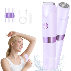 Rasoir corporel étanche double tête RF-3038 pour femmes, sans fil, IPX6, utilisation humide et sèche, pour voiture et camping-car - Product Image 3
