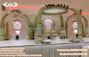 Akshar ผ้าคริสตัล Mandap สำหรับงานแต่งงาน,ทำจากไฟเบอร์คริสตัล Mandap จากใยอาหารงานแต่งลาย Daynamic - Product Image 3