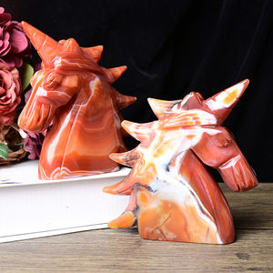 Tallados de Unicornio en Ágata Roja Natural al por Mayor, Artesanías de Piedra Feng Shui para Decoración del Hogar y Regalos - Product Image 6