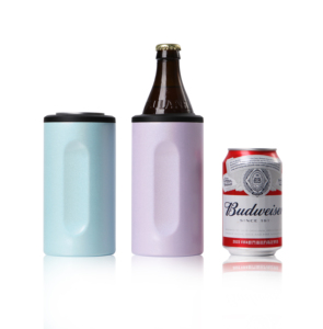 批发3合1双壁不锈钢绝缘罐式冷却器绝缘子，适用于12盎司标准瘦身罐装啤酒瓶 - Product Image 2