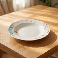 Assiette à dîner en mélamine moderne personnalisable de 9 pouces, durable et écologique pour la maison et l'hôtellerie