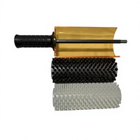 Kit de brosses rotatives industrielles pour le cirage du ski et du snowboard avec poils en nylon, brosse de nettoyage manuelle, rouleau et axe de 150 mm