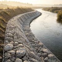 Jaring Gabion Galvanis Panas untuk Penguatan Tepi Sungai, Anti Erosi, untuk Proyek Pertahanan Banjir