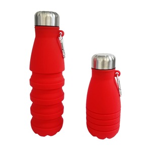 ขวดน้ำซิลิโคนแบบ unisex พร้อมฝาปิด สำหรับกีฬากลางแจ้ง ท่องเที่ยว ป้องกันการรั่วซึม ใช้ซ้ำได้ ปลอดภัยสำหรับอาหาร เป็นมิตรกับสิ่งแวดล้อม - Product Image 1