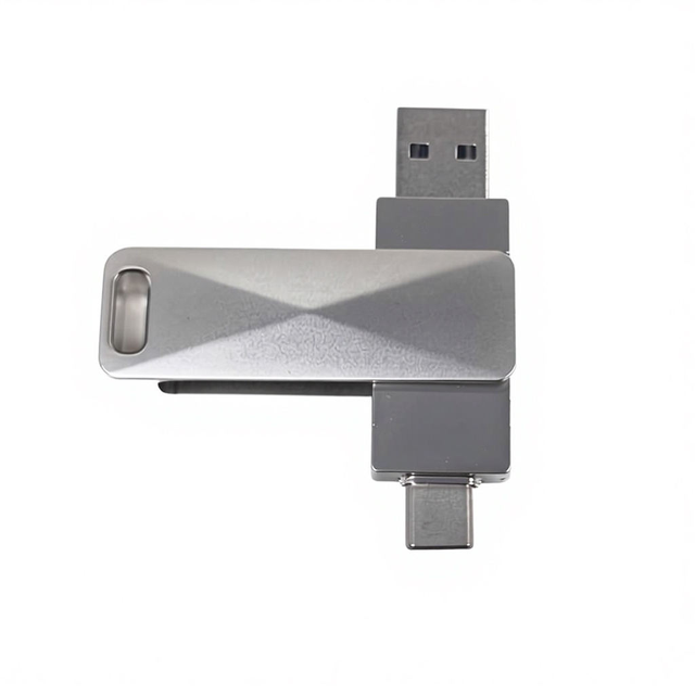 High Quality 2 in 1 OTG Metal Usb Flash Drive 2.0 3.0 2GB 4GB 8GB 16GB Type C Pendrive Pen Drive 32GB 64GB 128GB Memory Stick