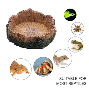 Kunstharz-Reptiliennapf, Wasserschale für Reptilien, Futterschalen, Künstlicher Baumstamm-Reptilien-Terrarium-Dekor-Napf für Leopardgeckos - Product Image 2