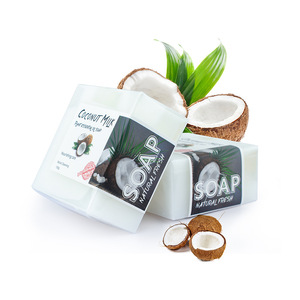 Savon de noix de coco naturel biologique fait à la main à base d'huiles essentielles pour le corps et le visage 100g pour tous types de peau - Product Image 2