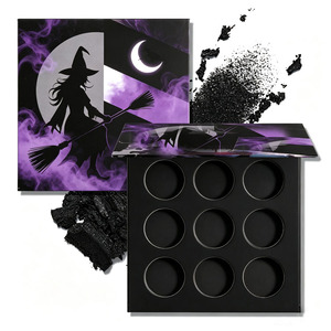 Paleta de sombras de ojos vacía de 9 colores, logotipo personalizado, marca privada, maquillaje impermeable para días festivos, paleta de sombras de ojos para Halloween - Product Image 5