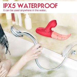 2-in-1 yetişkin gül oyuncak vibratör yalama ve Thrusting titreşim fonksiyonları ile klitoris g-spot stimülasyon için 10*10 - Product Image 5