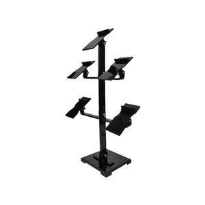 Espositore per scarpe in acrilico <span class=keywords><strong>Base</strong></span> quadrata con 5 supporti espositori a levitazione magnetica - Product Image 2