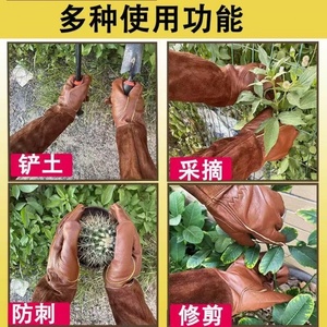 Guantes de Seguridad de Cuero de Cabra Granulado, Resistentes a Espinas, Personalizables, Venta al Por Mayor Directa de Fábrica, para Jardinería - Product Image 3