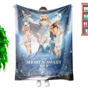 Bon prix impression personnalisée de haute qualité Sabrina charpentier Merch flanelle polaire tissé jeter couverture personnalisé Fans cadeaux - Product Image 2