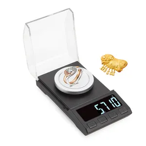 0.001g Mini Size Digital LCD Weight Milligram Pocket Jewelry Diamond Scale Portable Balance plug in power supply Mixed batch