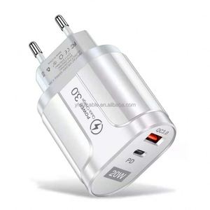 20W PD & QC3.0 Fast Charging Travel Charger with Interchangeable US/EU/UK <b>Plugs</b> Compatible for iPhone 16/17 and More - Product Image 4