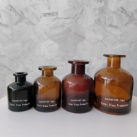 Vente en gros de bouteille vide ronde de diffuseur de roseau en verre de luxe 50ml 100ml 150ml 250ml