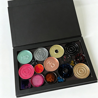 Nouvelle conception, boîte de rangement en aluminium et plaque en fer inoxydable, emballage en papier pour maquillage, baume à lèvres, fard à paupières, poudre