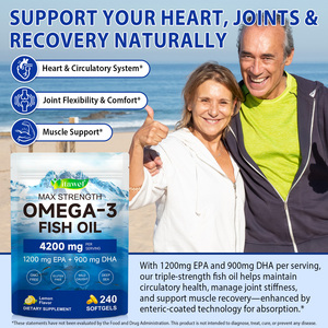 Itawel Capsule di Olio di Pesce Omega-3 all'Ingrosso, 240 Capsule/Sacchetto, Halal, Senza Alcol, Senza Zucchero, Antiossidante, Vegano, per Adulti, per il Cervello - Product Image 3