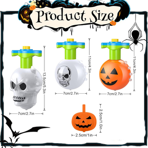 Favores de fiesta niños juguete clásico plástico Led intermitente Musical eléctrico Spinning Top Light Up Gyro Halloween giroscopio - Product Image 6