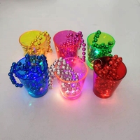 Haiwin – verre à Shot LED clignotant avec collier de perles pour la fête du nouvel an
