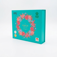 Boîte en papier rigide de luxe personnalisée avec estampage à chaud doré et finition UV pour l'emballage de thé aux fleurs ou de cadeaux