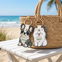 RR Pet Dog Kits de punto de cruz en blanco para nombres de mascotas, colgantes y dijes de punto de cruz para nombres de mascotas, dijes de punto de cruz DIY de autoacabado