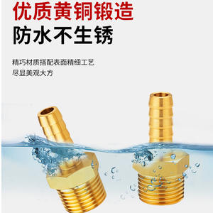 Adaptateur de tuyau en laiton Green Tower, filetage mâle 1/4 pouce, série Pagoda, connecteur eau/gaz - Product Image 2