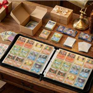 Classeur de cartes personnalisable à 12 pochettes, portable, en cuir PU, pour cartes à collectionner, album de cartes à collectionner, classeur pour cartes à collectionner Toploader - Product Image 4