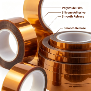 Goldenes Hochtemperatur-PI-Band - Hitzebeständiges Kapton-Polyimid-Sublimationsband für Industrieanwendungen - Product Image 2