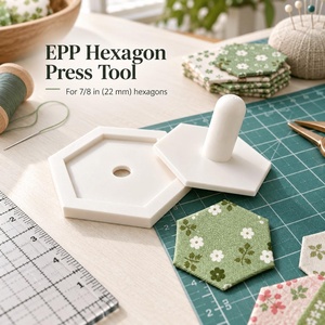 New Best-selling Plastic Hexagon <b>Quilting</b> Tool Set 7/8-inch English-style 3D-printed Patchwork <b>Template</b> - Product Image 1