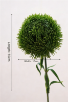 Plante Artificielle de Haute Qualité, Faux Dianthus Vert Effet Naturel, Boule Moderne pour la Maison, Mariage, Fête des Mères, Noël, Fêtes