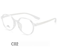 Nouvelle monture ovale rétro en acétate noir pour hommes et femmes, style miroir uni, en matériau TR90, avec positionnement AC des verres