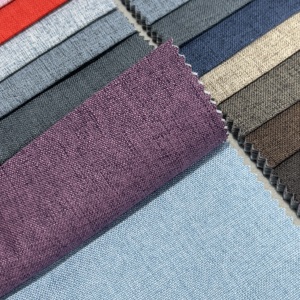 <span class=keywords><strong>Tissu</strong></span> d'ameublement tissé aspect <span class=keywords><strong>lin</strong></span> respirant 100% <span class=keywords><strong>polyester</strong></span> pour canapés, boîtes de rangement, lits pour animaux, housses de coussin, sacs et rideaux - Product Image 4