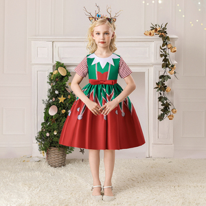 MQATZ Costume da Bambina per Halloween e Carnevale, Ispirato a Film e Serie <span class=keywords><strong>TV</strong></span>, Abito Rosso in Poliestere per Capodanno - Product Image 3