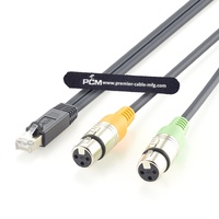 Câble répartiteur RJ45 8P8C mâle vers double XLR 3 broches femelle AXIA pour équipement de salle de contrôle de diffusion et console Wheatstone Blade