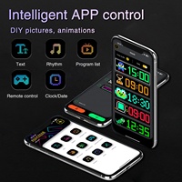 Écran LED programmable flexible, contrôle par application, panneau publicitaire défilant pour voiture, panneau d'affichage LED, autocollant souple pour voiture RGB