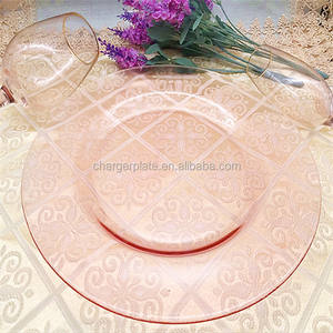 Plato decorativo económico, copa de vino con tallo y borde dorado para fiestas - Product Image 2