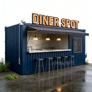 Restaurante, Bar o Cafetería Contemporáneo Prefabricado en Contenedor de Envío, con Cocina, Estructura de Acero Galvanizado, Acero de 3 mm de Espesor - Product Image 1