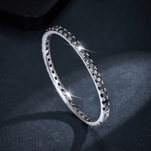 Pulsera de tenis de moissanita negra de 4 mm, estilo clásico, joyería cristiana, directo de fábrica - Product Image 5