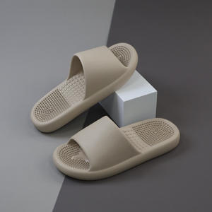 Pantuflas de Marca para Hombre y Mujer, Suela Gruesa Antideslizante con Gránulos de Masaje, para las Cuatro Estaciones, Talla Adulto, 3 cm, Color Caqui, Café, Gris Oscuro - Product Image 4