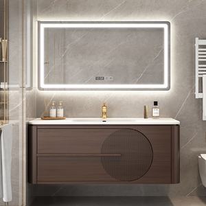 Gabinete de <span class=keywords><strong>baño</strong></span> asequible Marrón <span class=keywords><strong>oscuro</strong></span> 42 Tocador de <span class=keywords><strong>baño</strong></span> Gabinete de <span class=keywords><strong>baño</strong></span> montado en la pared con un fregadero - Product Image 1