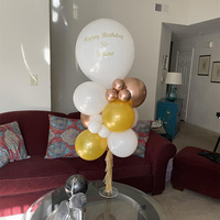 Kit de support de colonne de ballons en acrylique transparent écologique pour table, base pour Halloween, Fête des Mères, Nouvel An chinois, Noël, Remise de diplôme