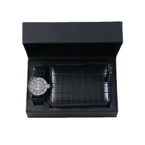 Men's <b>Watch</b> And Wallet Gift <b>Set</b> Black Leather 4.5x3.74in Business Formal Occasion - Product Image 3