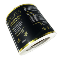 Étiquettes autocollantes en vinyle imperméable haut de gamme personnalisées avec estampage à chaud en feuille d'or pour cosmétiques, shampooings et parfums