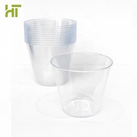 Gelas Koktail Plastik Sekali Pakai Transparan Food Grade PS 5oz 150ml, Gelas Anggur Tanpa Tangkai untuk Pesta Pernikahan dan Katering