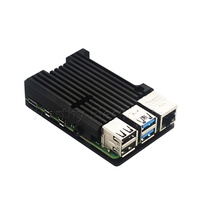 Casing Raspberry PI 4 Baru, Casing Pelindung Plastik, Casing Aluminium Hitam Putih dengan Kipas, Raspberry PI 4 Model B Akrilik