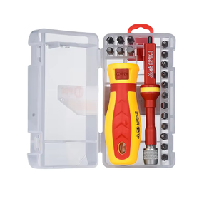 Ensemble d'outils de quincaillerie 18 en 1 : Ensemble de <span class=keywords><strong>tournevis</strong></span> de test électrique, <span class=keywords><strong>électricien</strong></span>, antidérapant, isolé, CRV, magnétique, multifonctionnel - Product Image 1