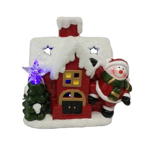 Set villaggio di natale in ceramica-<span class=keywords><strong>case</strong></span> per le <span class=keywords><strong>vacanze</strong></span> in miniatura con ornamenti per <span class=keywords><strong>alberi</strong></span>, decorazioni da tavolo di Natale - Product Image 2